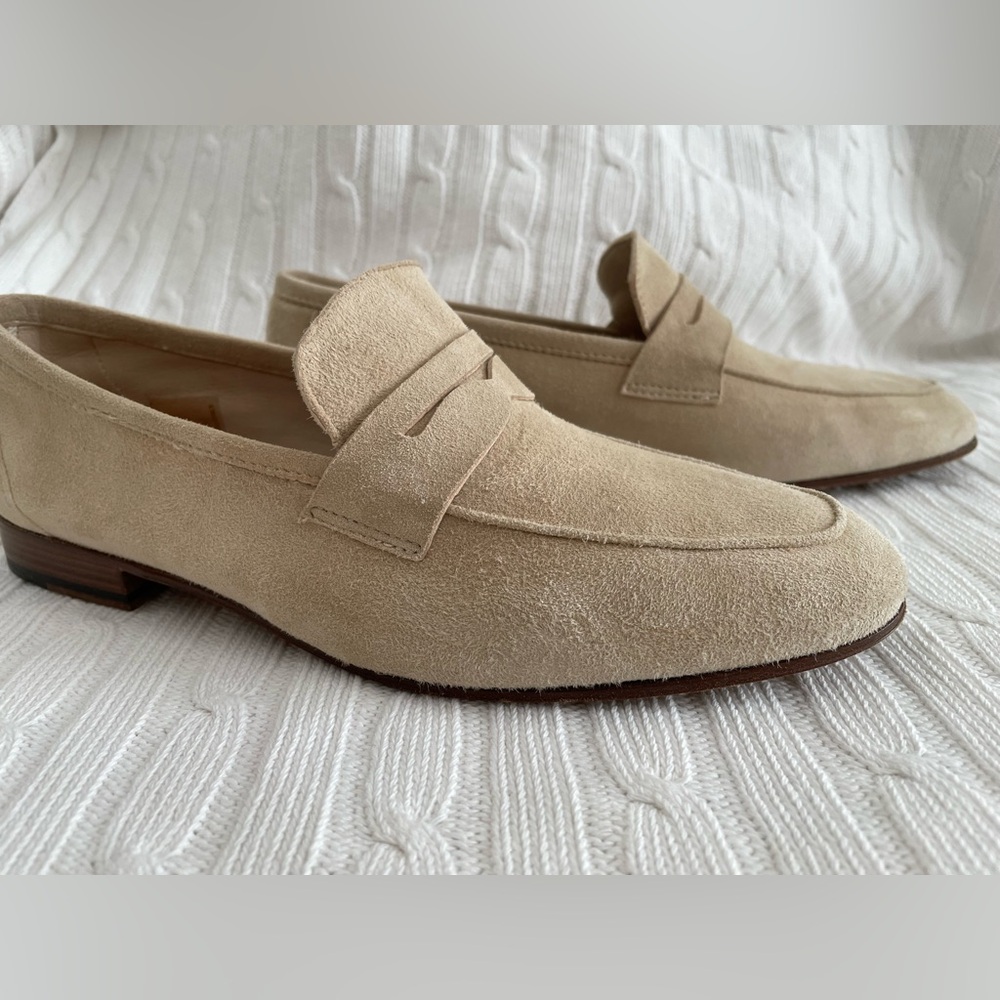 M. Gemi Sacca Donna Classic Italian Loafer in Oatmeal Suede Size EU 39 US 8.5